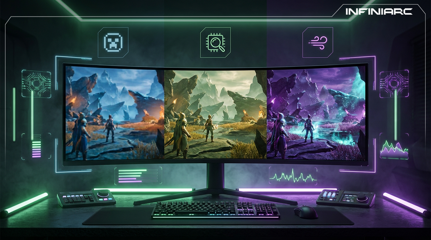 تقنية NVIDIA DLSS المعتمدة على الذكاء الاصطناعي لزيادة معدل الإطارات وتحسين جودة الصورة تقنية NVIDIA DLSS المعتمدة على الذكاء الاصطناعي لزيادة معدل الإطارات وتحسين جودة الصورة