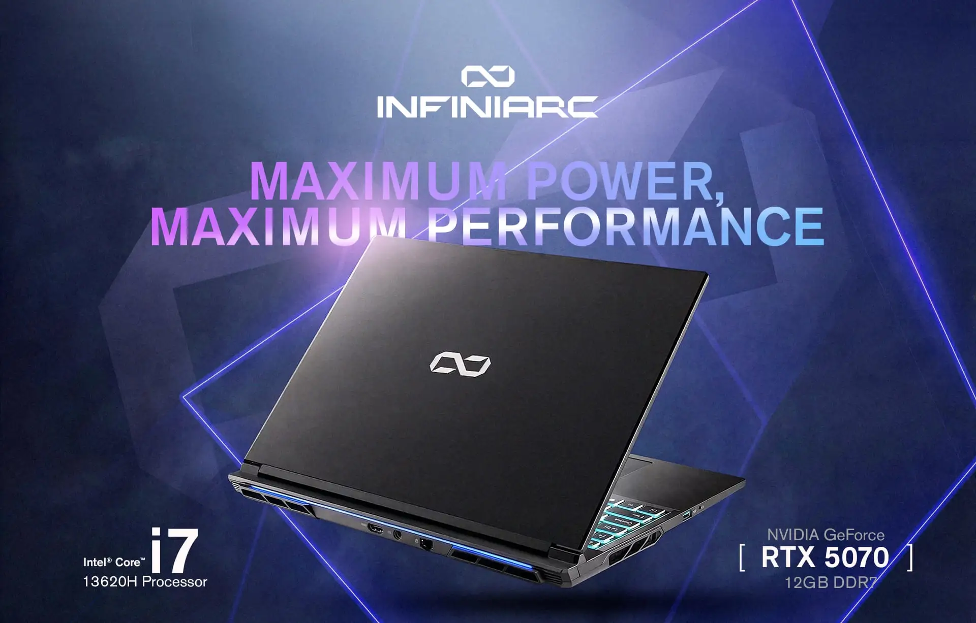 INFINIARC® 16" WUXGA RTX 5070 Gaming Laptop Specifications