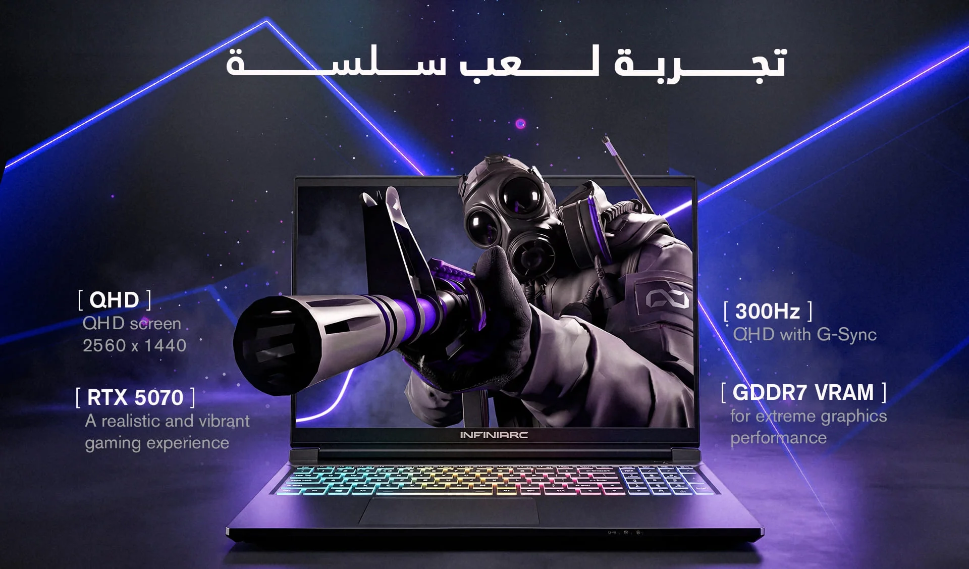 مواصفات لابتوب RTX 5070 Ti Ultra 9 