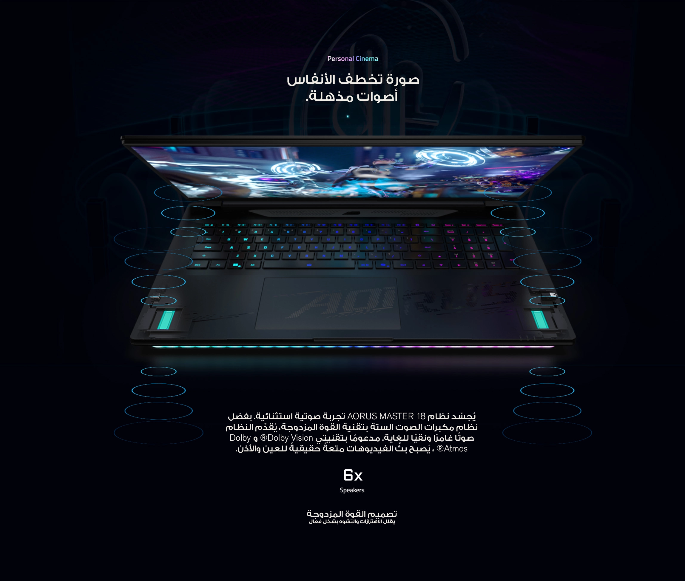 لاب توب ألعاب جيجابايت أوروس ماستر 18 5090 BZH