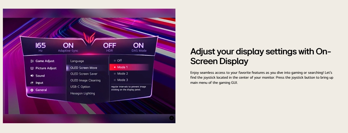 The LG UltraGear™ 27-inch QHD OLED gaming monitor features a blazing-fast 280Hz refresh rate, 0.03ms response time, and up to 1500 nits brightness with DisplayHDR™ True Black 500 for ultra-smooth gameplay and stunning visual detail.