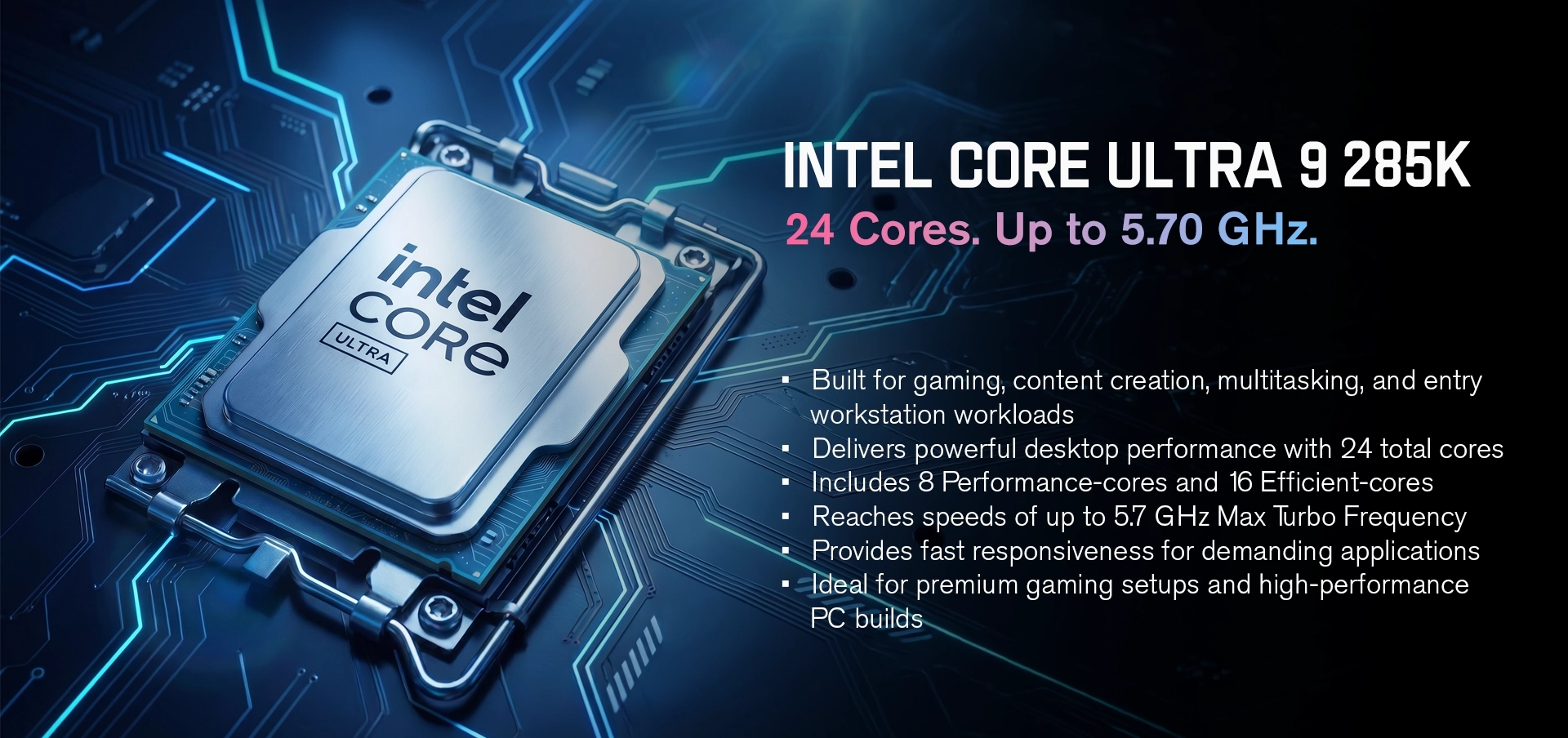 Intel Core Ultra 9 285K 24-Core Desktop CPU