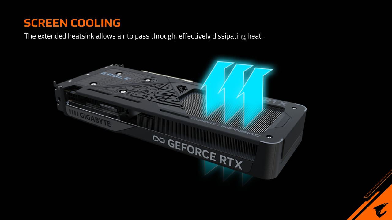 كرت شاشة قيمنق RTX 5060 GPU جيجابايت شاهين إصدار Infiniarc