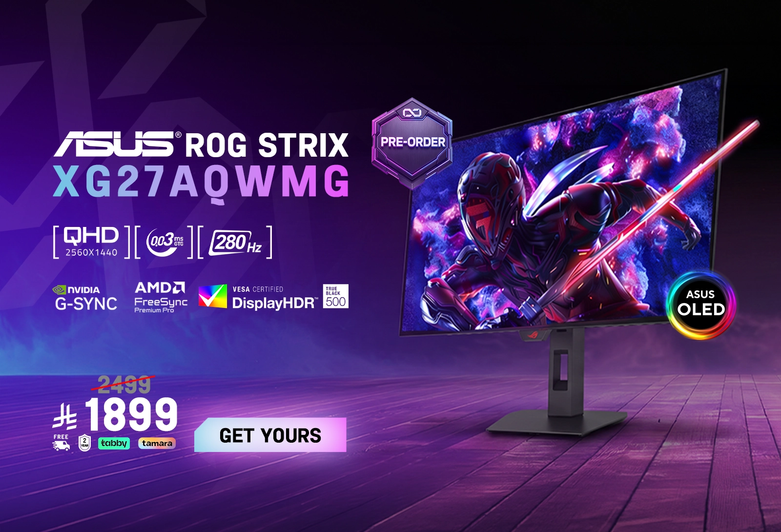 ASUS Monitor Pre order - XG27AQWMG banner EN