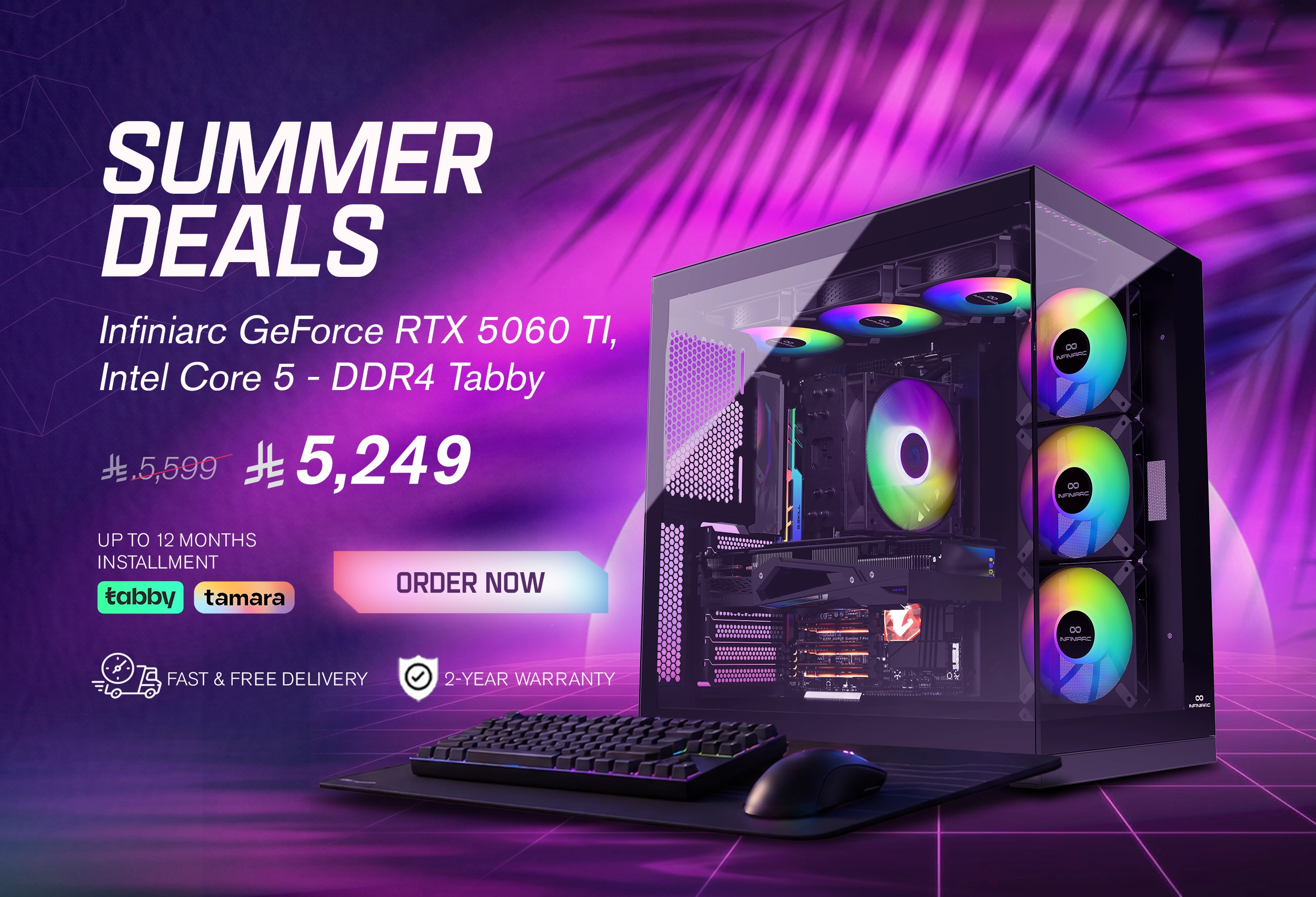 Summer Deals - GeForce RTX 5060 TI, Intel Core 5 - EN