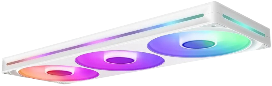NZXT F420 RGB Core 420mm Single Frame White Fan Kit