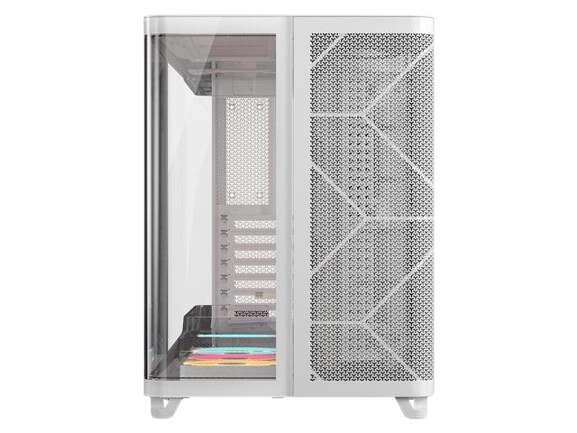 Corsair AIR 5400 LX-R RGB iCUE LINK Triple Chamber Curved Glass Mid-Tower White PC Case