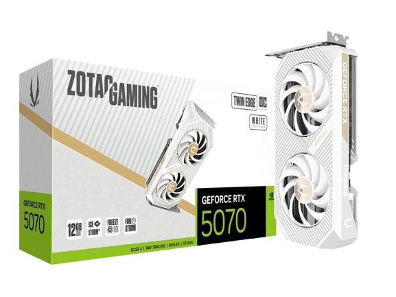 ZOTAC GAMING GeForce RTX 5070 Twin Edge OC White Edition GPU