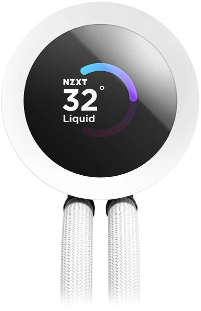 NZXT Kraken RGB 360mm - RL-KR360-W1- AIO RGB CPU Liquid Cooler - LCD Display - 3 x F120RGB Core Fans White Radiator