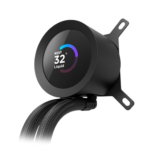 NZXT Kraken Plus RGB 360mm AIO, LCD Display, 3x RGB Core Fans, Black Liquid Cooler
