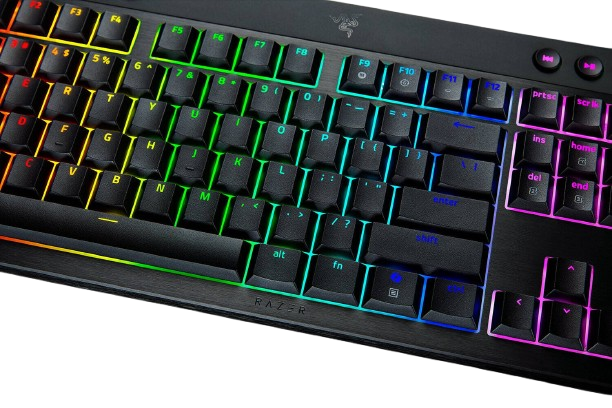 Razer BlackWidow V4 Low-profile Tenkeyless HyperSpeed (Yellow Switch) - US Layout - Gaming Keyboard