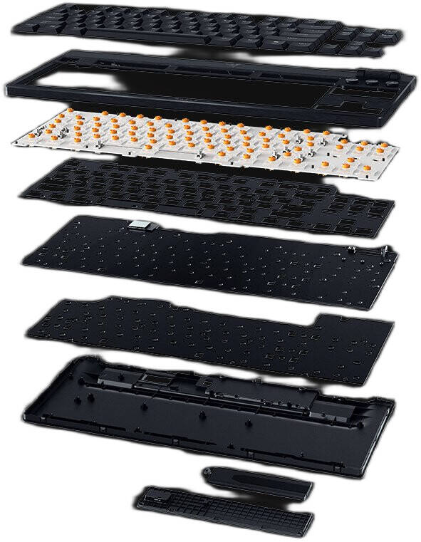 Razer BlackWidow V4 Low-profile Tenkeyless HyperSpeed (Yellow Switch) - US Layout - Gaming Keyboard