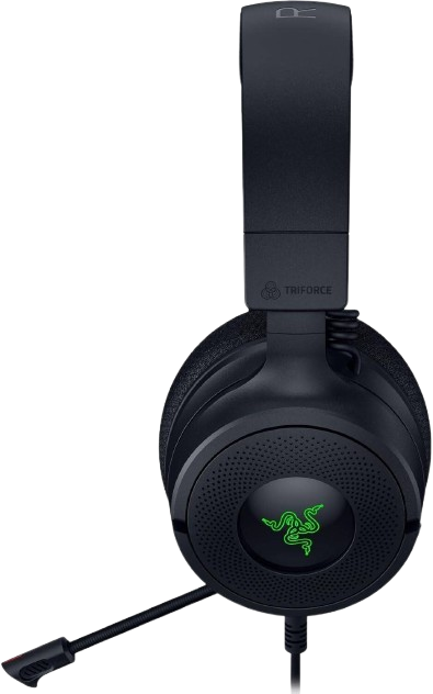 Razer Kraken V4 X, 40mm TriForce Driver, Retractable Razer HyperClear, Black Gaming Headsdest 