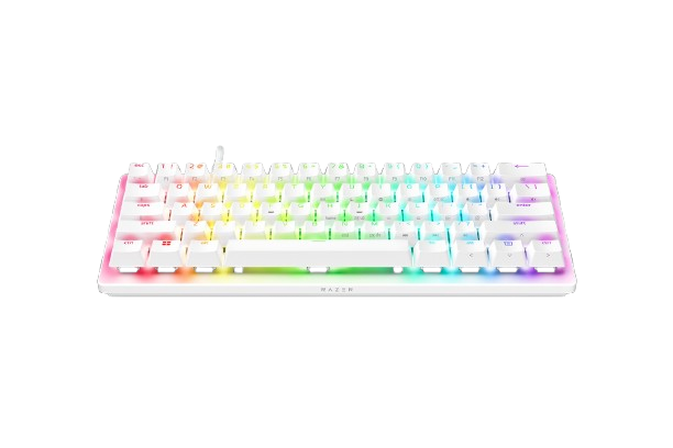 RAZER Huntsman V3 Pro Mini 60%, Snap Tap & Rapid Trigger, White Gaming Keyboard