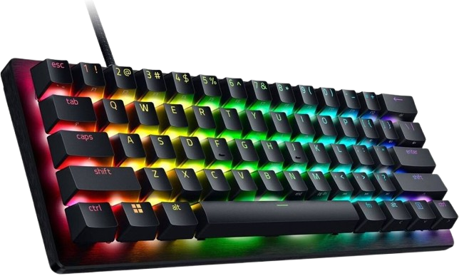 razer Huntsman V3 Pro Mini, 60% size, Analog Optical Switch Gen-2 , Chroma™RGB, rushed Aluminum Alloy Top Case, Rapid Trigger Mode, Black Gaming Keyboard 