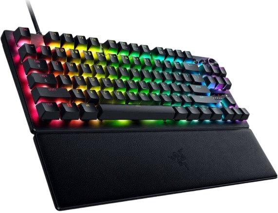 Razer Huntsman V3 Pro Tenkeyless, Analog Optical Switch gen2, Chroma RGB, Magnetic Firm Leatherette Wrist Rest,1000 Hz Polling Rate, Brushed Aluminum Alloy, Black Gaming keyboard