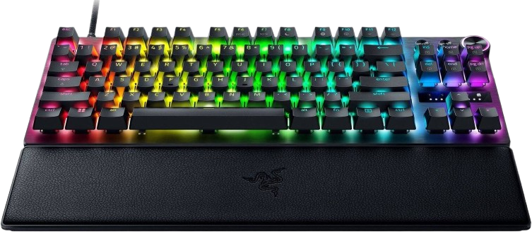 Razer Huntsman V3 Pro Tenkeyless, Analog Optical Switch gen2, Chroma RGB, Magnetic Firm Leatherette Wrist Rest,1000 Hz Polling Rate, Brushed Aluminum Alloy, Black Gaming keyboard