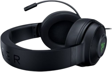 Razer Kraken V3 X, HyperClear Cardioid Mic, TriForce 40mm Drivers, Hybrid fabric and memory foam ear cushions, Chroma RGB, 7.1 Surround Sound, USB Black Gaming Headset