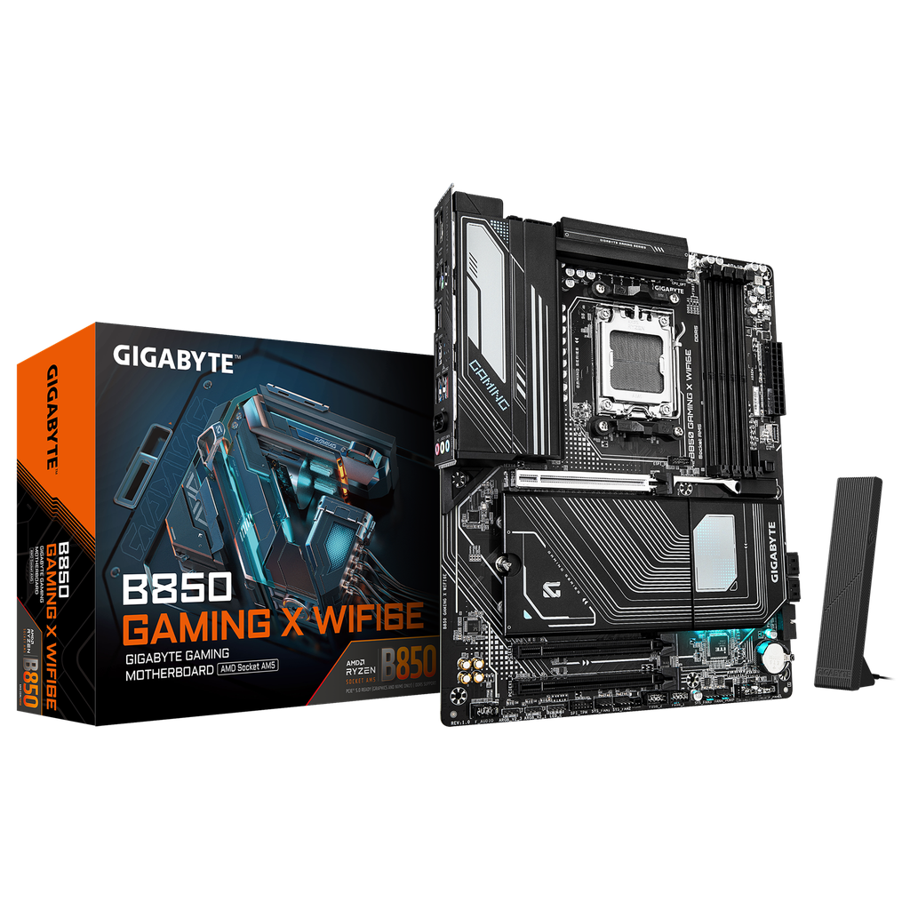 Gigabyte B850 GAMING X WIFI6E, AM5, DDR5, Black Gaming Keyboard 