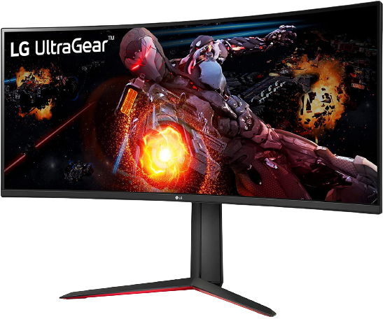 LG 34'' Curved UltraGear™ QHD (3440 x 1440) HDR 10 160Hz Monitor with Tilt/Height Adjustable Stand 34GP63A-B