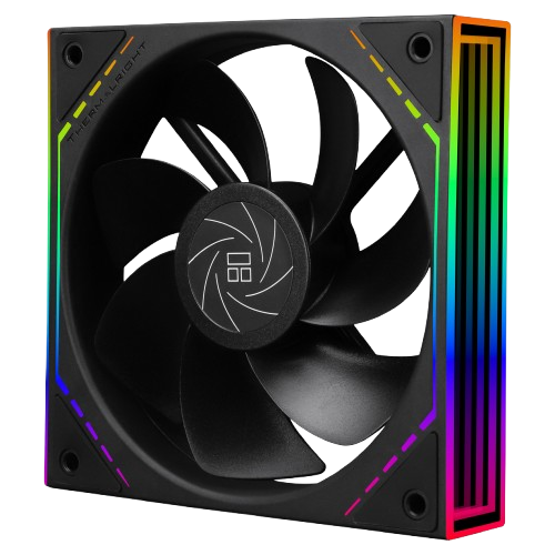 Thermalright TL-M12R 120mm Infinite Mirror Light Effect, Silent Fan with 1500RPM Speed, Reverse Black Case Fan (bulk)