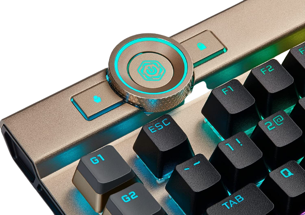 Corsair K100 RGB Optical-Mechanical Gaming Keyboard - Midnight Gold (AR)