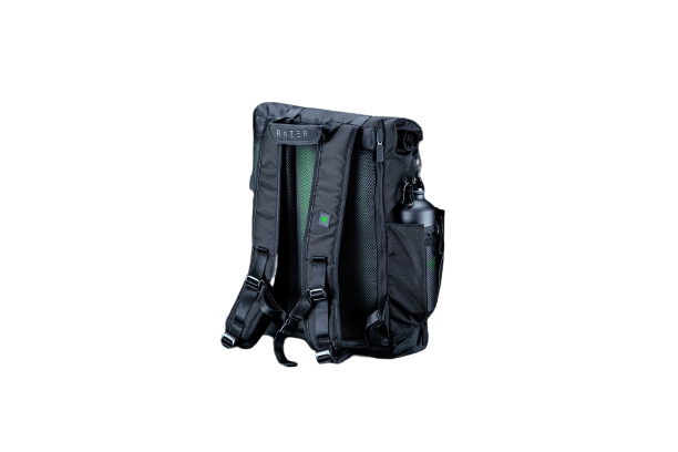 Razer Recon 15 Rolltop Backpack - Roll-Top Design with Zipper Opening, Water and Abrasion Resistant Build - Classic Black