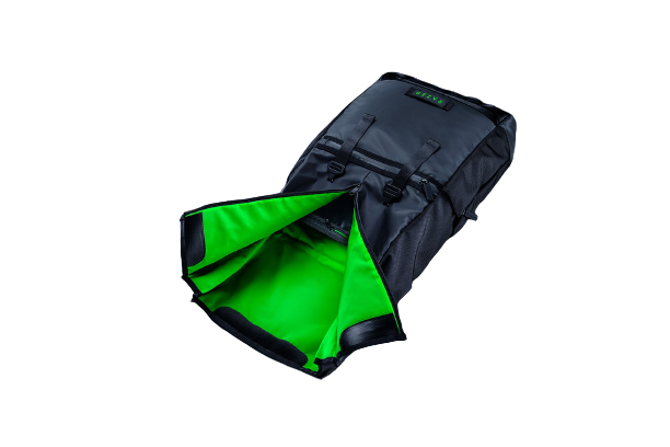 Razer Recon 15 Rolltop Backpack - Roll-Top Design with Zipper Opening, Water and Abrasion Resistant Build - Classic Black