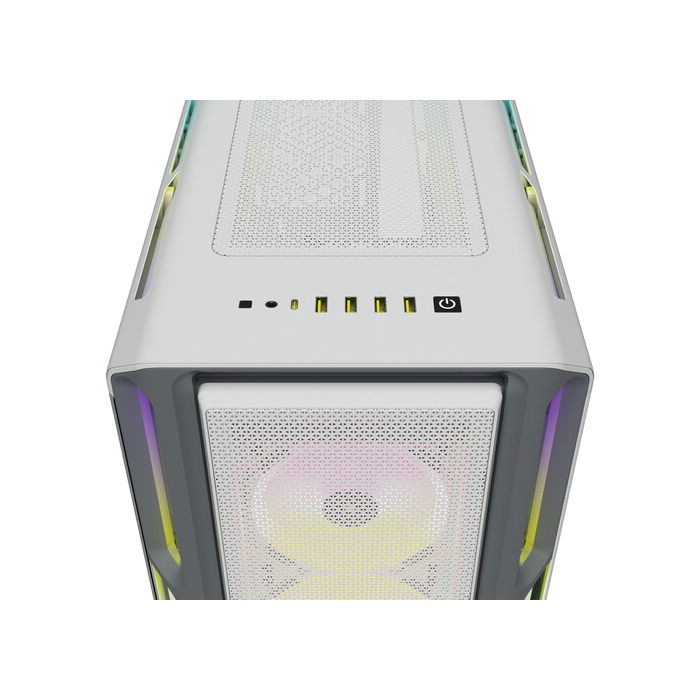 Corsair iCUE 5000T RGB Tempered Glass Mid-Tower ATX PC Case — White