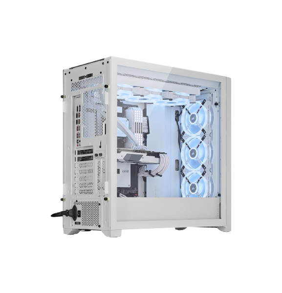 Corsair iCUE 5000X RGB QL Edition Mid-Tower ATX Case — True White