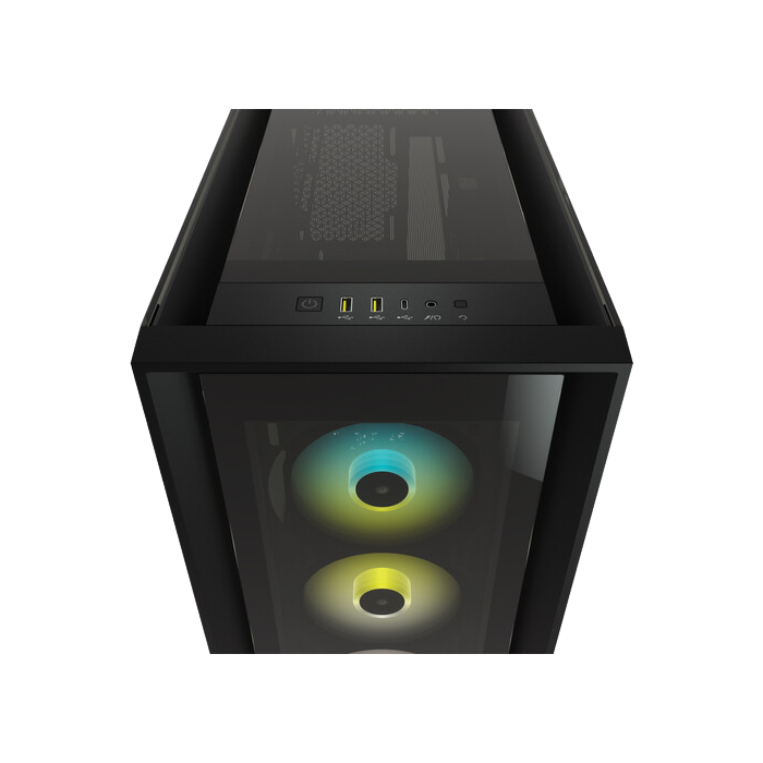 Corsair iCUE 5000X RGB Tempered Glass Mid-Tower ATX PC Smart Case - Black