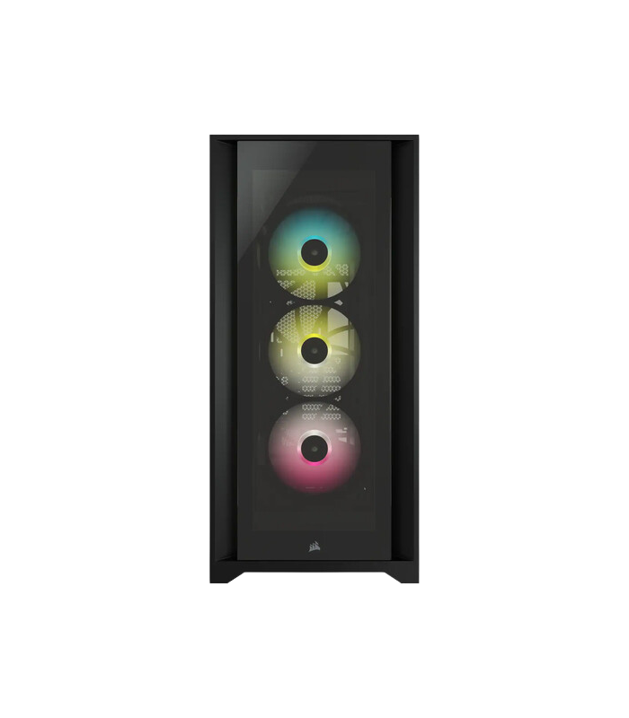 Corsair iCUE 5000X RGB Tempered Glass Mid-Tower ATX PC Smart Case - Black