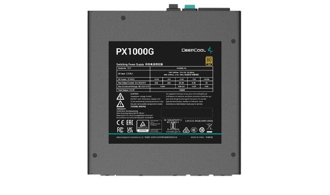 DeepCool PX1000G 80 Plus Gold Medal Full-Module ATX3.0 Power Supply, Dual Main Capacitors, PCIE5.0 Native Power Supply, 135mm Ultra-Quiet PWM One-Button Start-Stop Fan