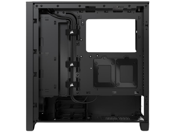 CORSAIR iCUE 4000D RGB AIRFLOW Mid-Tower Case, Black - 3x AF120 RGB ELITE Fans - iCUE Lighting Node PRO Controller - High-airflow Design