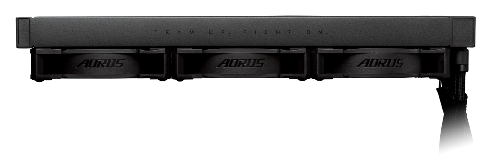 AORUS WATERFORCE X360, 360mm Radiator, Three 120mm Windforce PWM Fans, Fusion 2.0, Advanced RGB Lighting and Control.