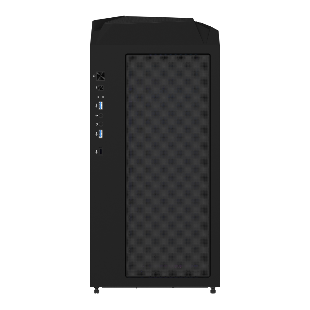 GIGABYTE C301 GLASS - Black Mid Tower PC Gaming Case, Tempered Glass, USB Type-C, 4x ARBG Fans Included (GB-C301G)