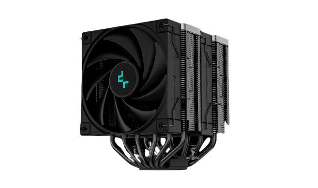 DeepCool AK620 ZERO DARK High-Performance CPU Cooler, Dual-Tower Design, 2x 120mm Fluid Dynamic Bearing Fans, 6 Copper Heat Pipes,