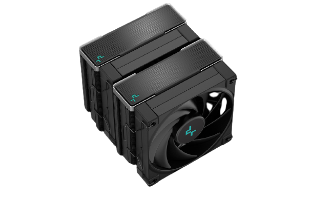 DeepCool AK620 ZERO DARK High-Performance CPU Cooler, Dual-Tower Design, 2x 120mm Fluid Dynamic Bearing Fans, 6 Copper Heat Pipes,