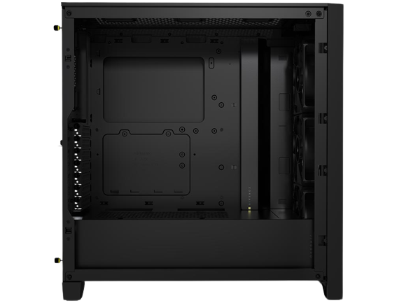 CORSAIR iCUE 4000D RGB AIRFLOW Mid-Tower Case, Black - 3x AF120 RGB ELITE Fans - iCUE Lighting Node PRO Controller - High-airflow Design