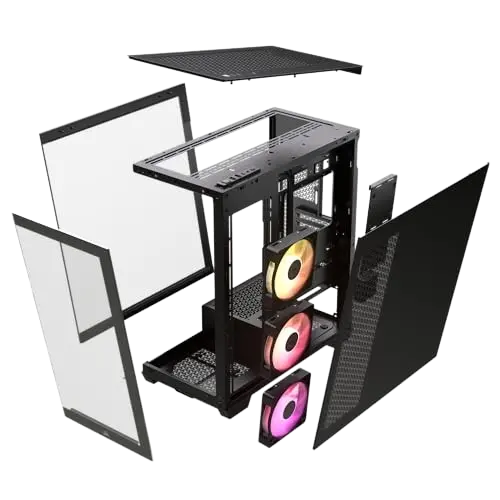 CORSAIR 3500X iCUE LINK ARGB Tempered Glass Mid Tower Black PC Case.webp
