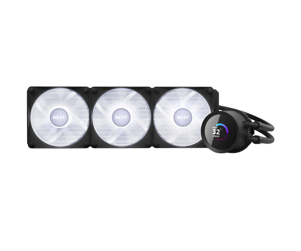 NZXT Kraken RGB 360mm - RL-KR360-B1- AIO RGB CPU Liquid Cooler - LCD Display - 3 x F120RGB Core Fans Radiator Fans Black LGA 1700 / AM5 Compatible
