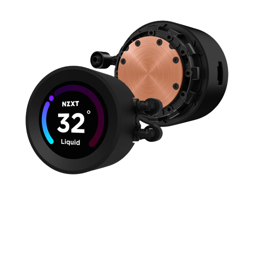 NZXT Kraken Elite RGB 280mm - RL-KR28E-B1 – RGB AIO CPU Liquid Cooler – Customizable LCD Display - 2 x F140RGB Core Fans Radiator Fans Black LGA 1700 / AM5 Compatible