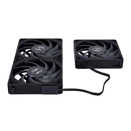 Lian Li Uni Fan P28 Fluid Dynamic Bearing 120mm Case Fan - Black - 3 Pack