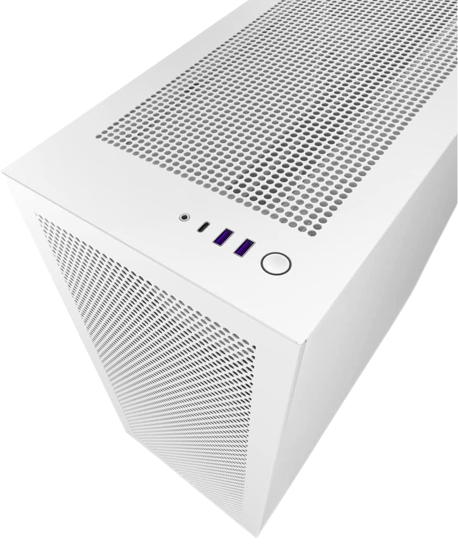 NZXT H7 Flow Mid Tower PC Gaming Case - White