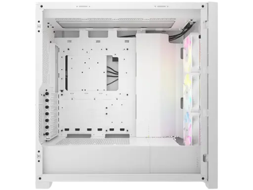 CORSAIR iCUE 5000D RGB AIRFLOW Mid-Tower Case, True White - 3x AF120 RGB ELITE - White Fans - iCUE Lighting Node PRO Controller - High-airflow Desig (1).webp