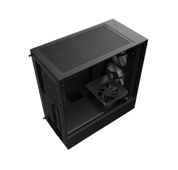 NZXT H Series H5 (2023) Flow RGB Edition ATX Mid Tower Chassis Black Color-CC-H51FB-R1