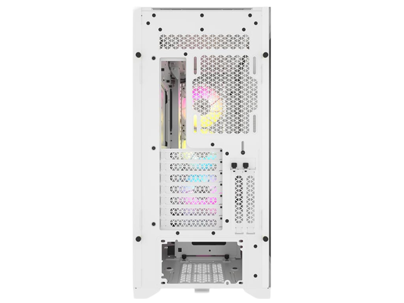 CORSAIR iCUE 5000D RGB AIRFLOW Mid-Tower Case, True White - 3x AF120 RGB ELITE - White Fans - iCUE Lighting Node PRO Controller - High-airflow Desig