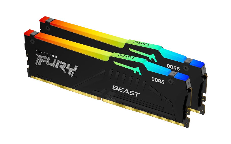 KINGSTON 64GB 5600MT/s DDR5 CL40 DIMM (Kit of 2) FURY Beast RGB XMP