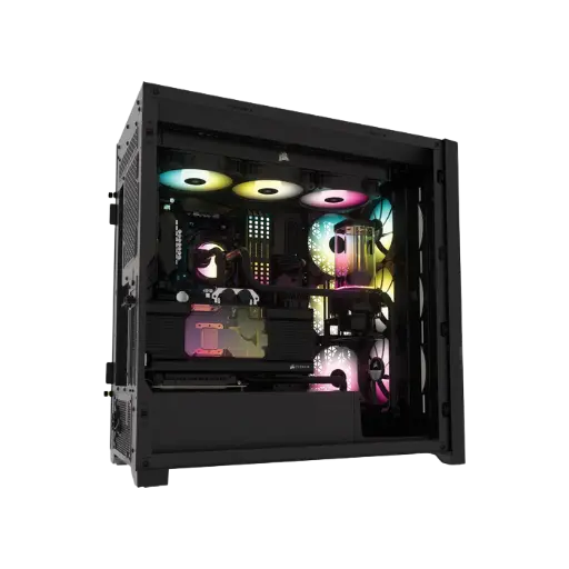 Corsair iCUE 5000X RGB Tempered Glass Mid-Tower ATX PC Smart Case - Black (4).webp