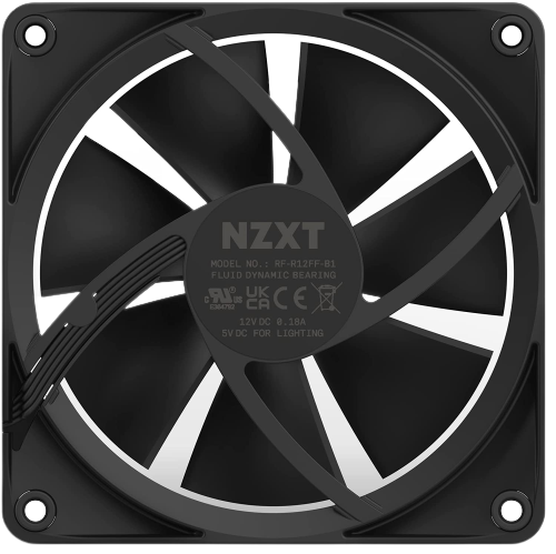 NZXT F120RGB - 120mm RGB Fans - Single (Black)